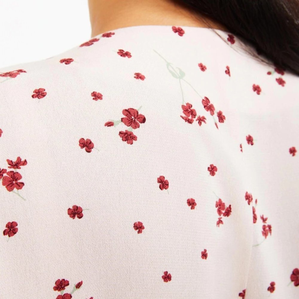 NWT Isabella Oliver Leonie Tie Pink Blush Petal Print Maternity Dress Sz 8 - Picture 5 of 12